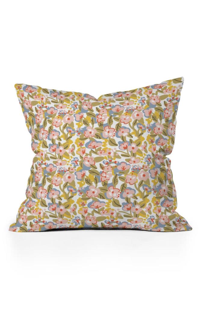 DENY Designs Alja Horvat Colorful Flower Throw Pillow