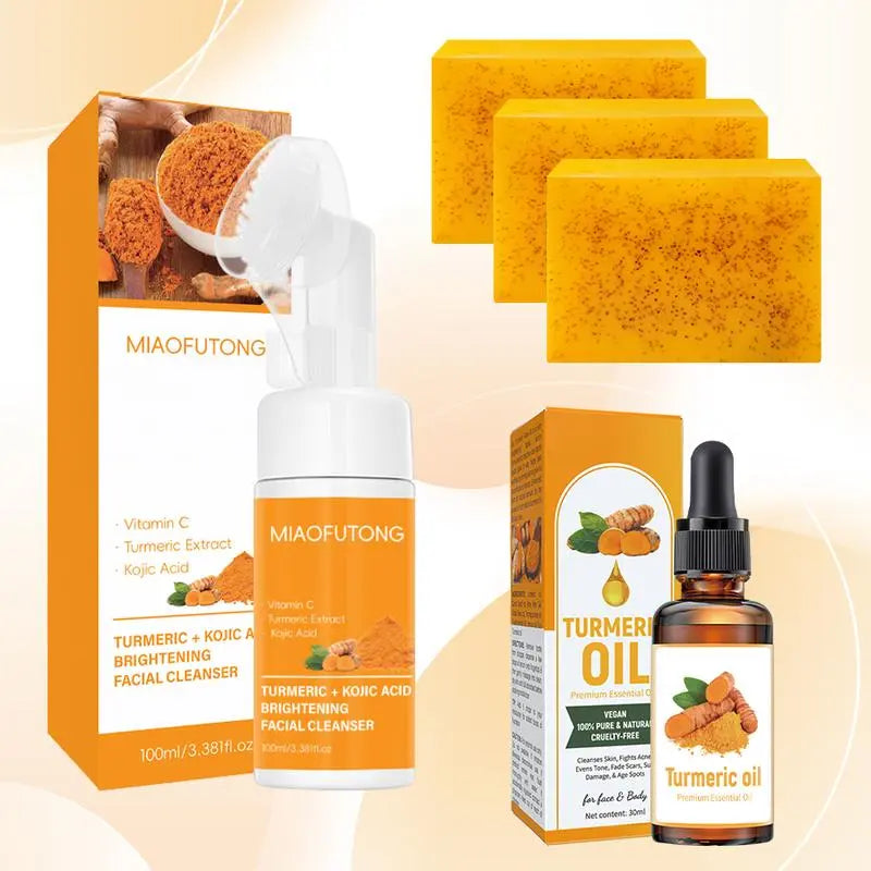 MIAOFUTONG Turmeric and Kojic Acid - 3 Piece Set