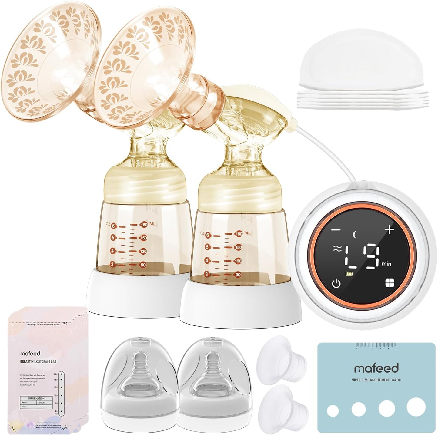 Mafeed Double Wearable Portable Breast Pump, Hands-Free Pumping,4 Mode & 9 Levels, Low Noise