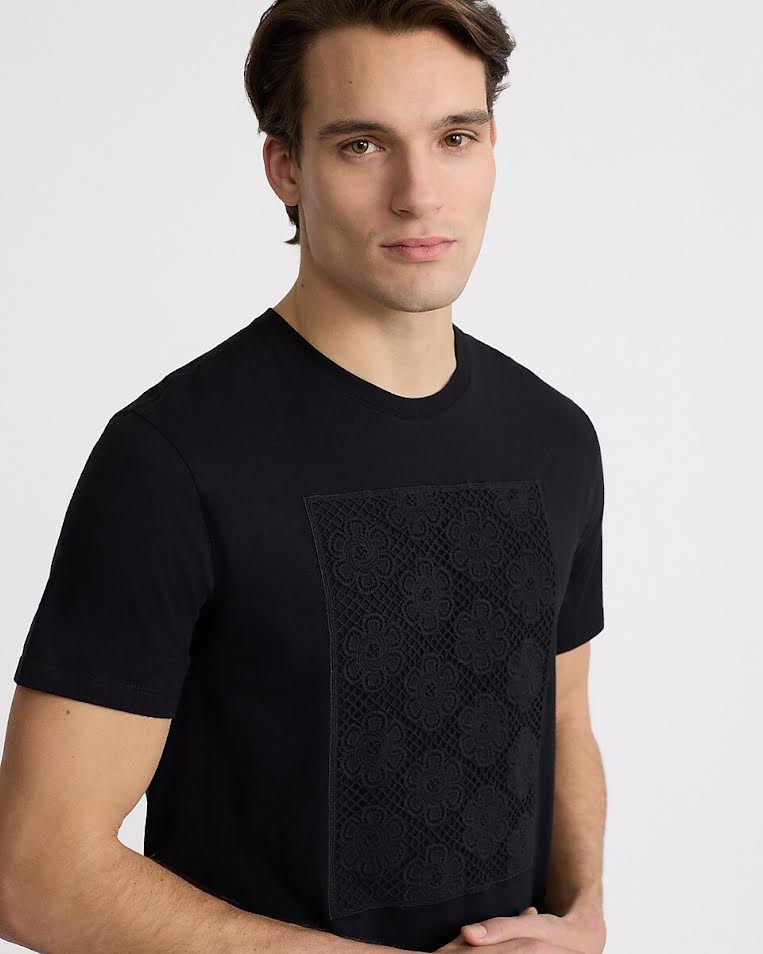 Men's Express Lace Perfect Pima Cotton Tee- Size Large