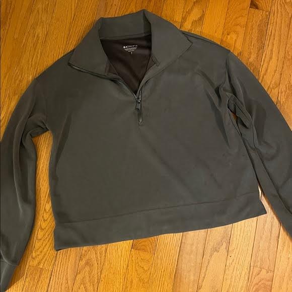 Athleta, Seasoft Quarter Zip, Gray, Size XXS