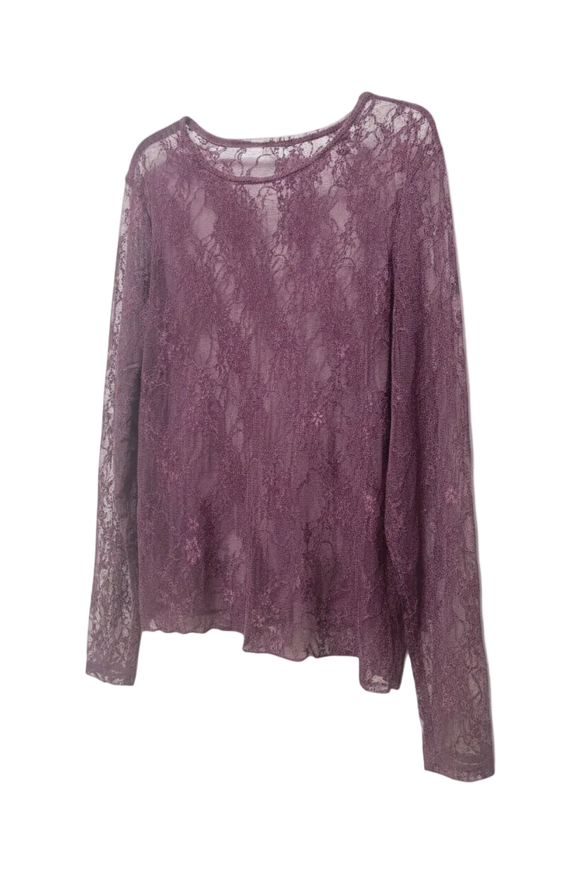 OFEEFAN BURGUNDY FLORAL MESH 3XL
