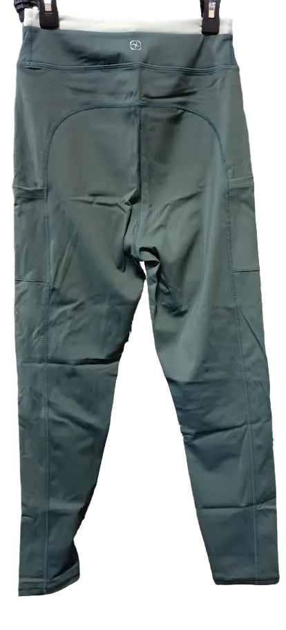 Green Natural V-Waisted Leggings 25" by Berlook - Medium