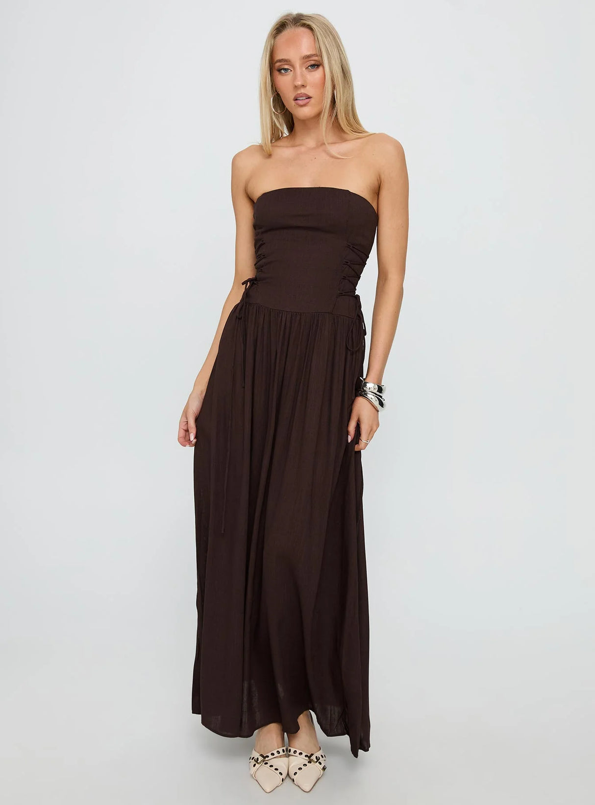 So Far So Good Maxi Dress Chocolate Size 6