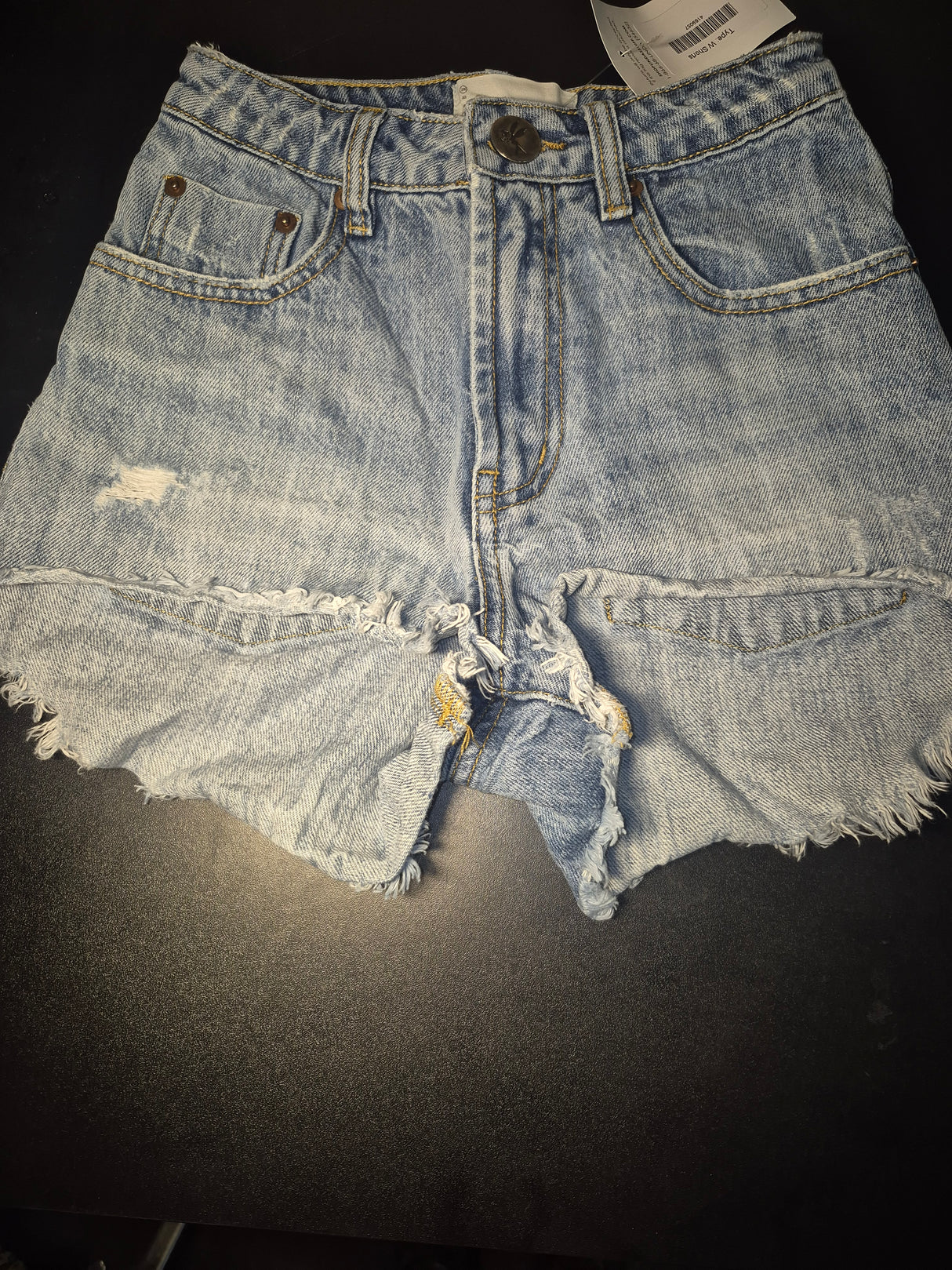 One Teaspoon High Waist Bonita (Size 22) Light Color Denim Shorts