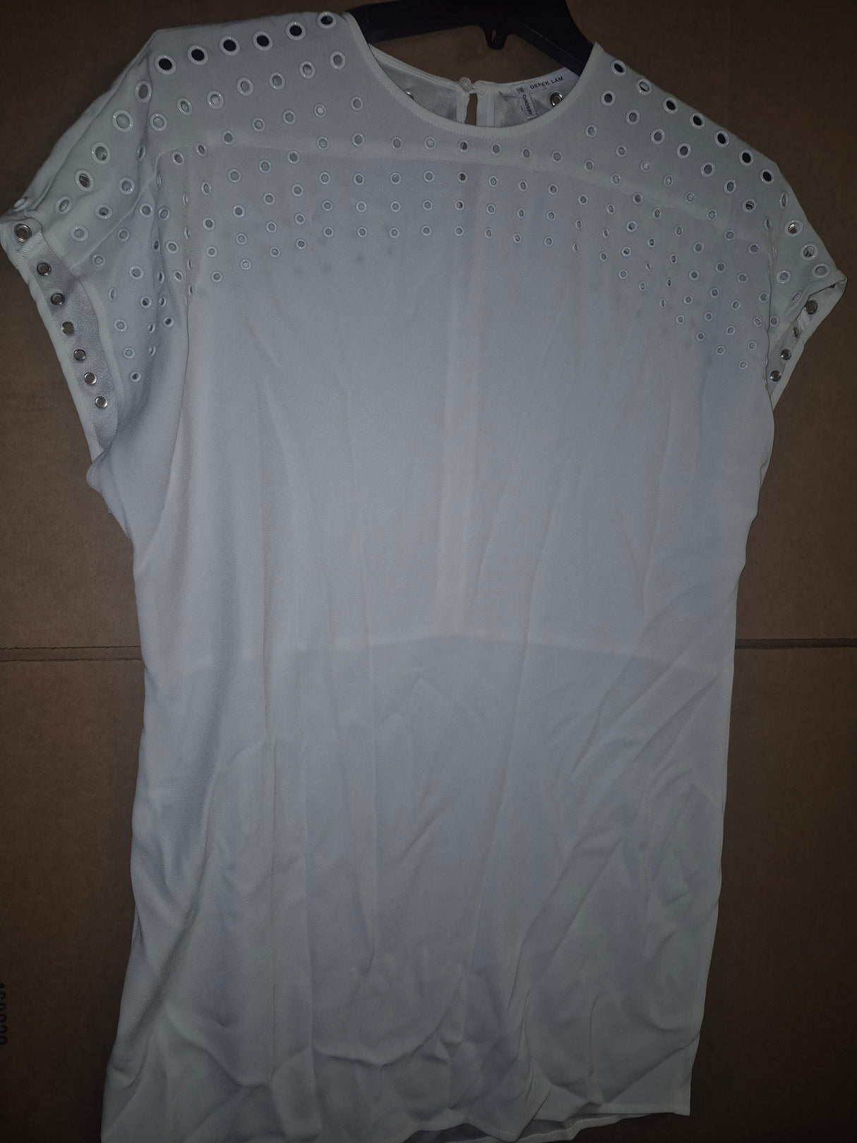 Derek Lam Women's Blouse With Rivets (Size 10) White