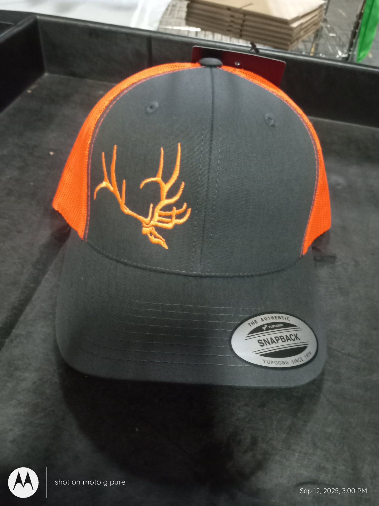 Yupoong 6606 YP Classics Retro Trucker Cap-charcoal/neon green