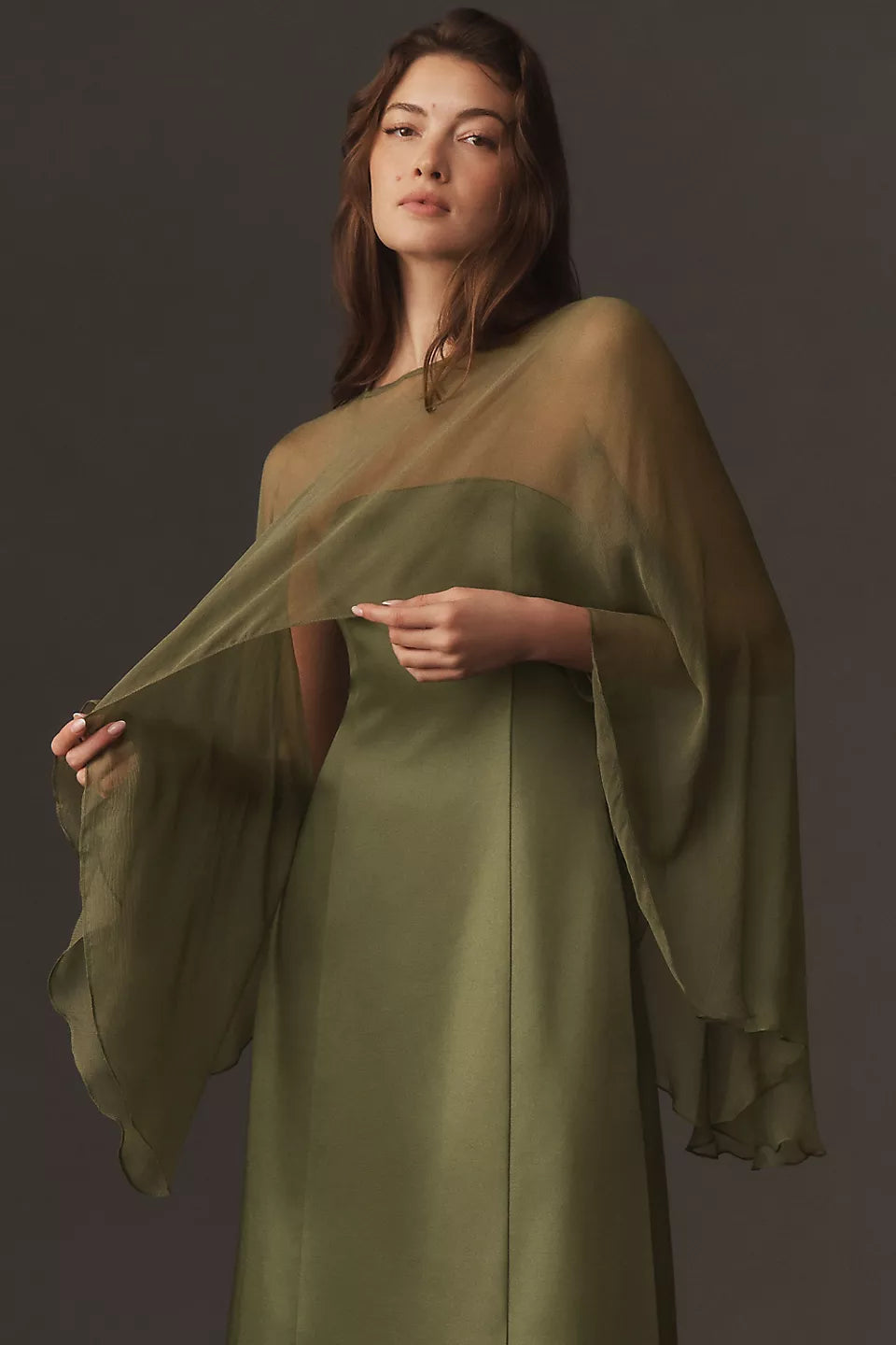 Geisha Designs High-Low Sheer Cape Size: M