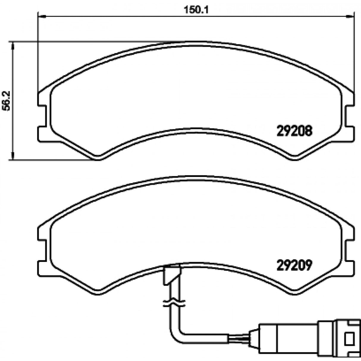 Brake Pad Set, disc brake TEXTAR 2920801