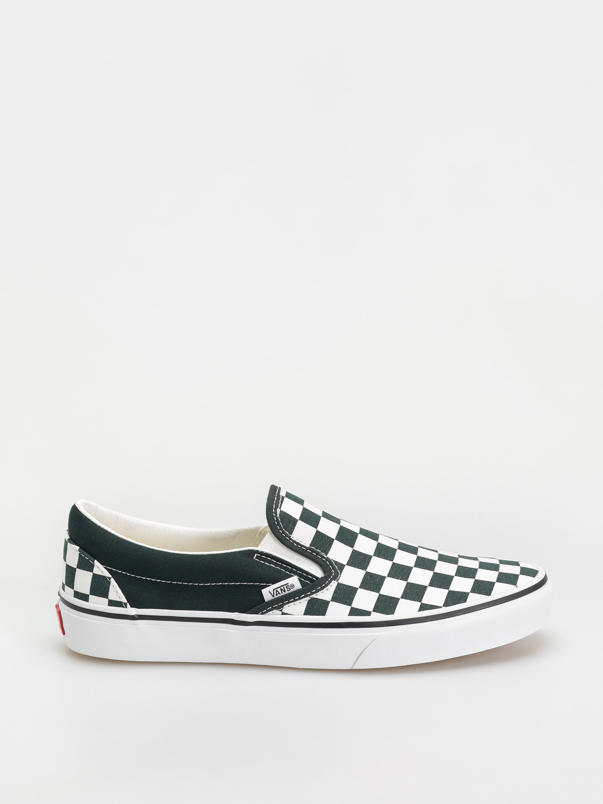 Van's- Kid's- Classic Slip-On- Army Green Checkerboard- Size 12