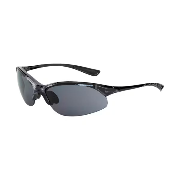 CrossFire 1541 XCBR Safety Glasses - Black Frame - Smoke Lens