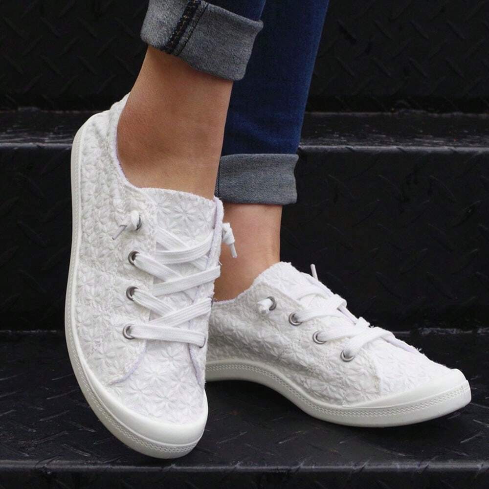 Women's Versatile New White Snowflake Casual Shoes 6 med
