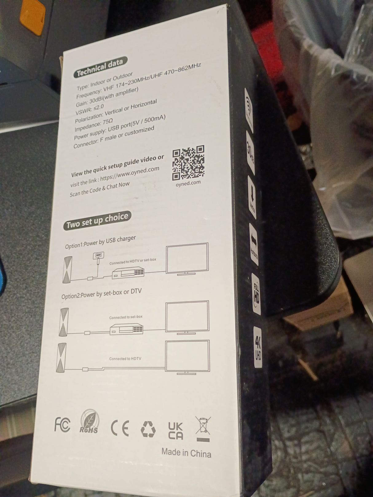 2025 Long Range TV Antenna Indoor, Antenna for Smart TV with Amplifier Signal Booster for Local Channels, Digital Antenna Outdoor for All Older TV's-Supports 4K 1080p -33ft Long Cables