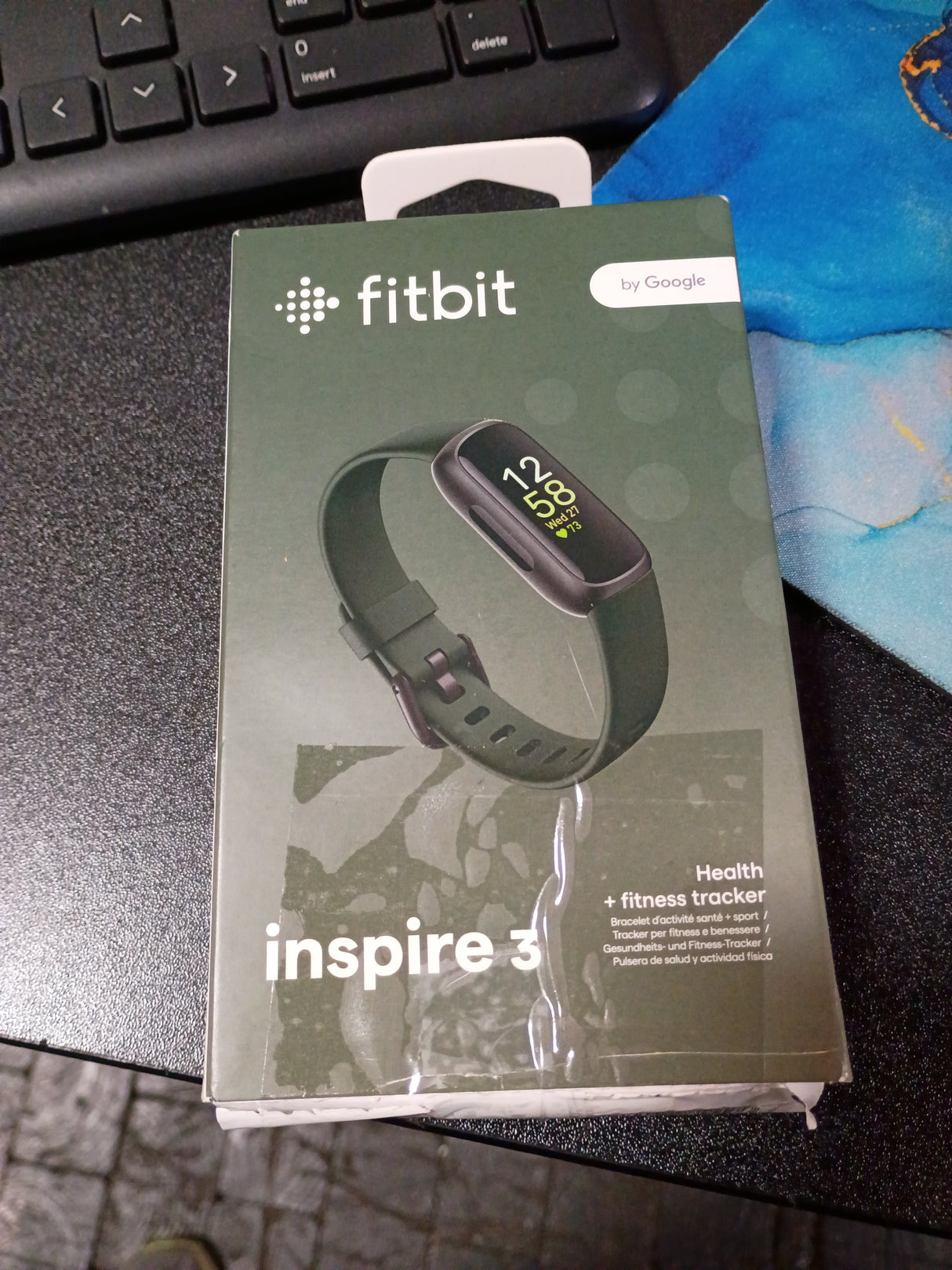 Fitbit Inspire 3 Health &-Fitness-Tracker w/ Stress Manage, Workout Intense, Sleep Tracking, 24/7 Heart Rate, Midnight Zen/Black 1 Size