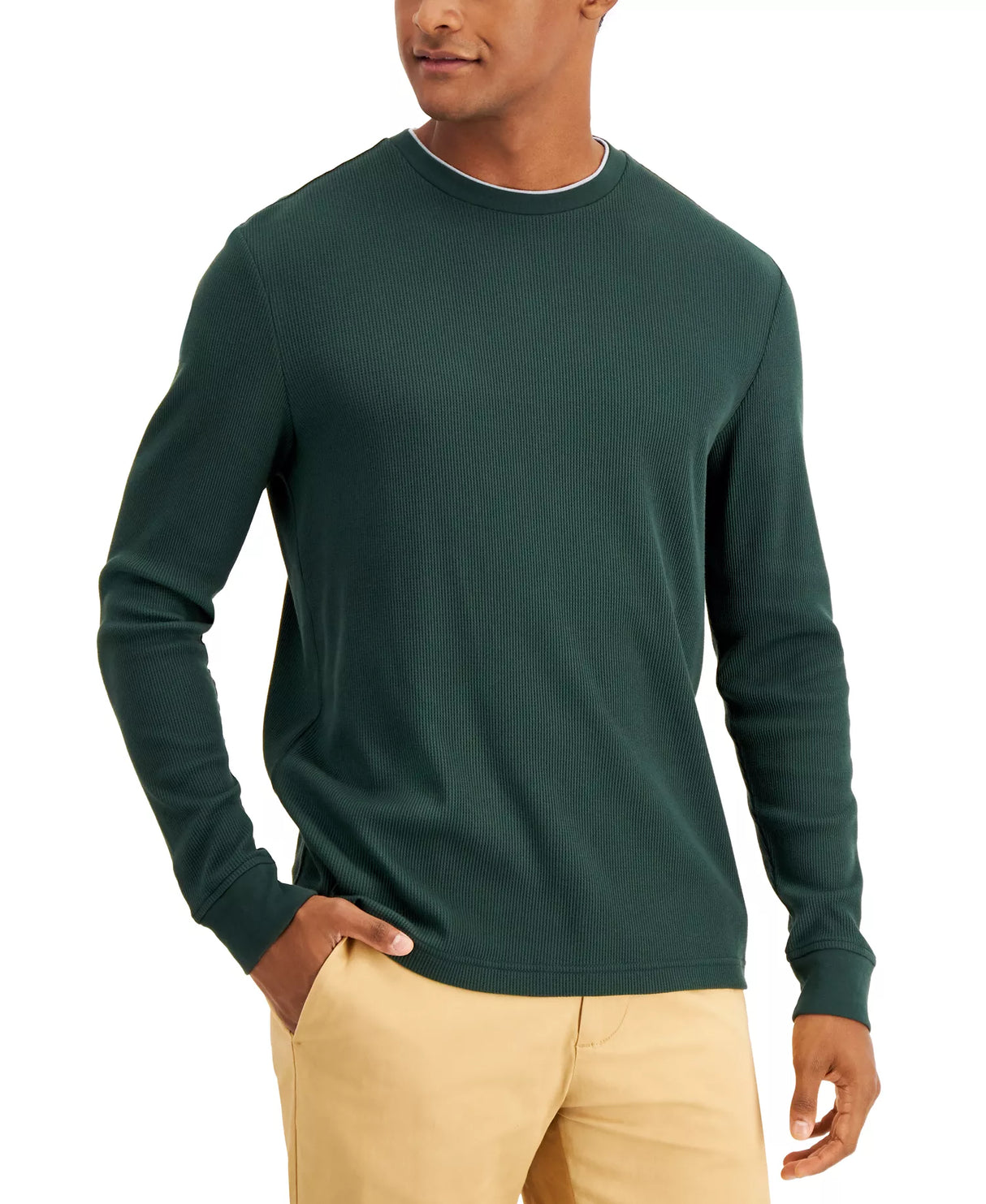 Club Room Men's Thermal Crewneck Shirt Size S