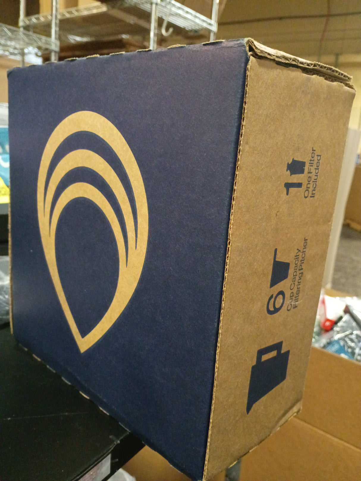 Brita Water Filter 6-Cup Denali Water Pitcher Dispenser with Standard Water Filter- White