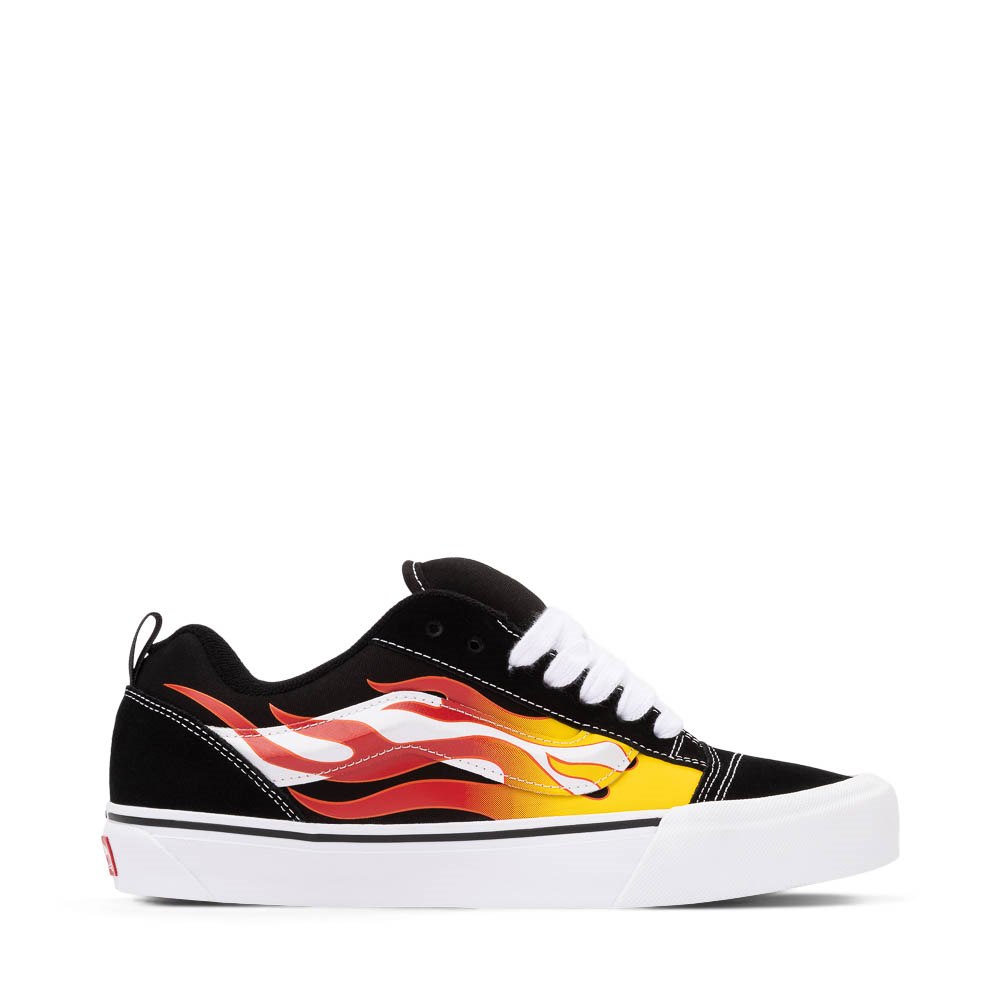 Vans Knu Skool Skate Shoe - Black / Flame
