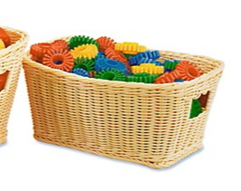 Lakeshore Small Dishwasher-Safe Plastic Basket - Natural