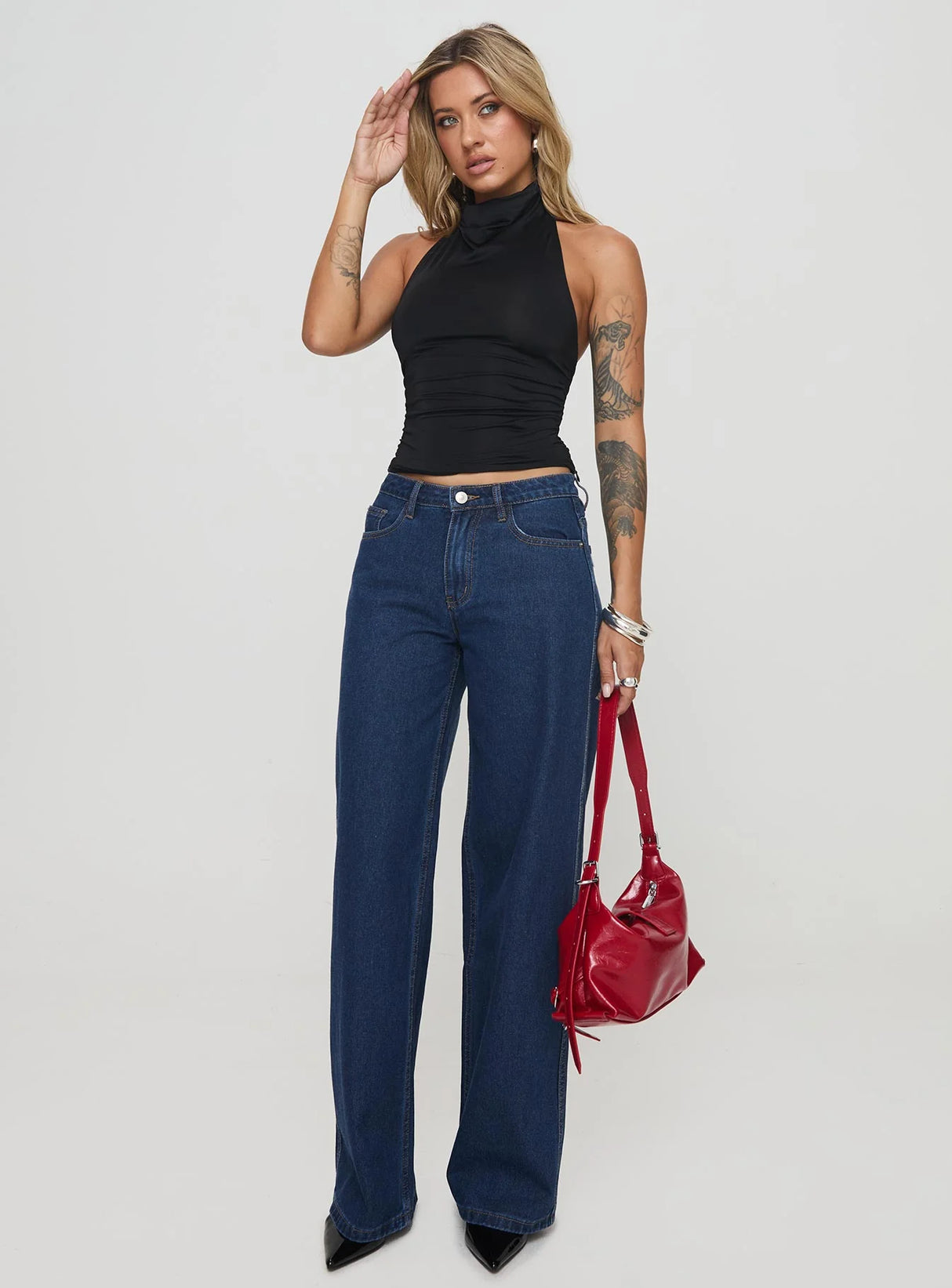 Princess Polly Giggle Top Black Size 0