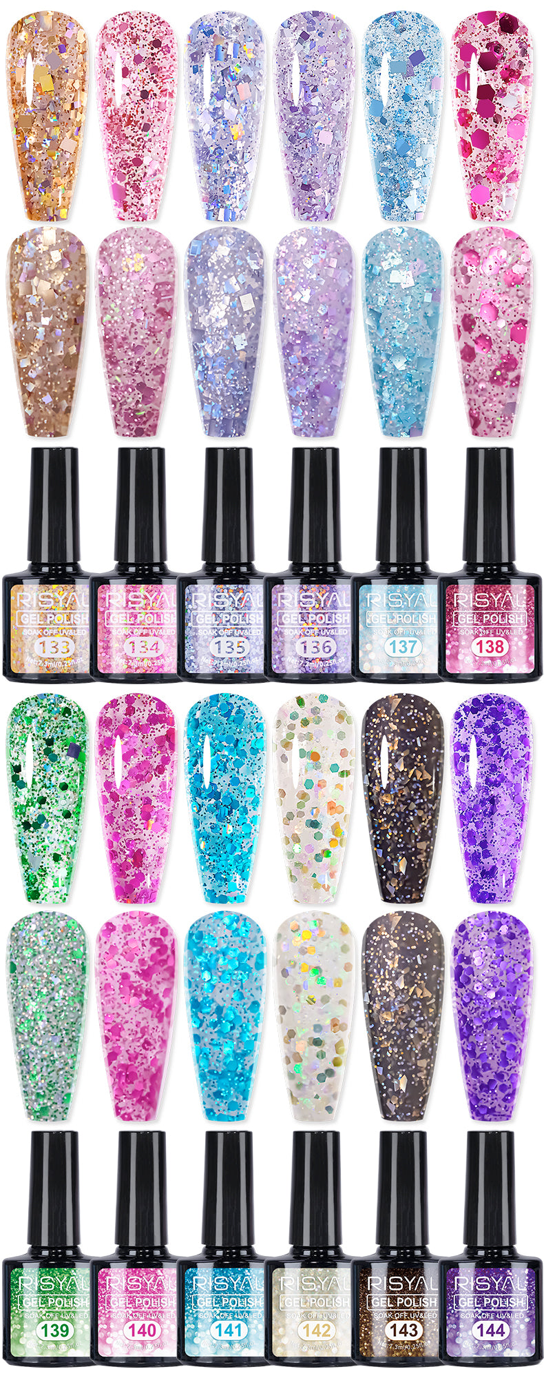 RISYAL 12 Color Gel Nail Polish Set