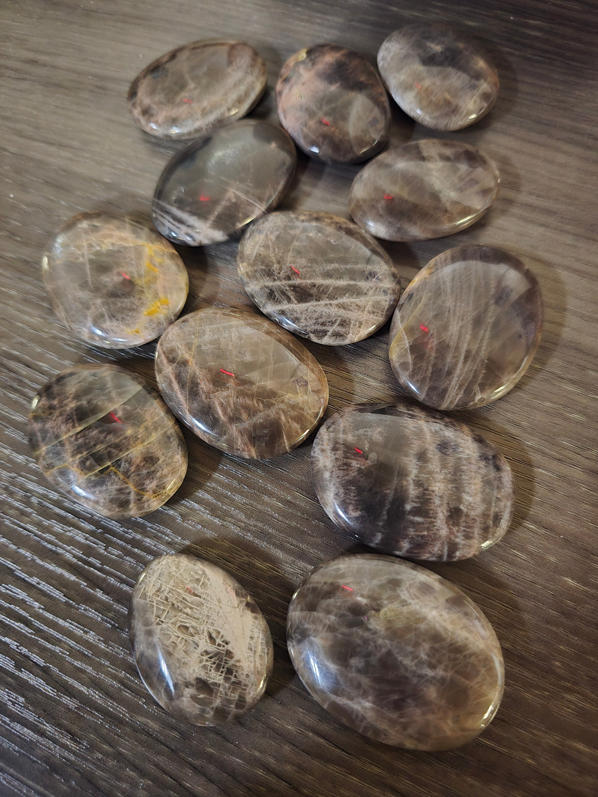 Black Moonstone Palmstone 1pc (Assorted)