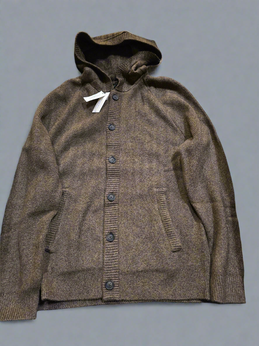 Banana Republic Women's Hooded Warm Lofty Button Down Sweater Size M