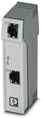 2703015, Patch Panel, Two RJ45 Jacks, 10/100/1000 Mbps, DIN Rail Adapter, PP-RJ-RJ 10pk