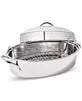 The Cellar Stainless Steel 8-Qt Covered Oval Roaster with Rack