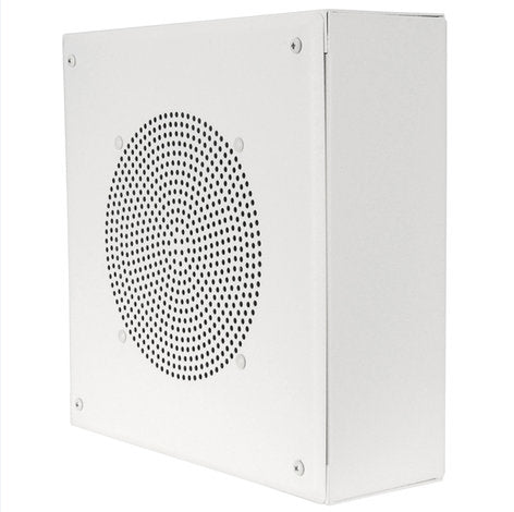 Quam SYSTEM-1-QUAM - 8" Square Surface Wall-Mount Speaker, 25V/70V, White Powder Finish