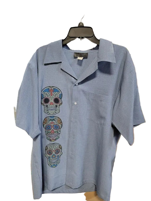 Johnny Suede Button-Up Tee Shirt Size: XL