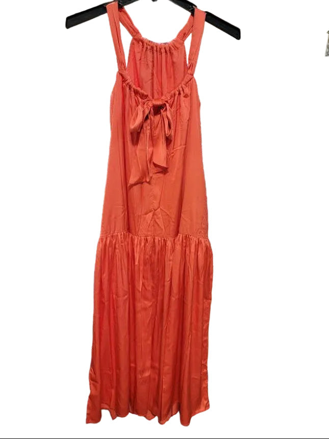 Banana Republic Gathered Halter Electric Coral Dress Size: XS