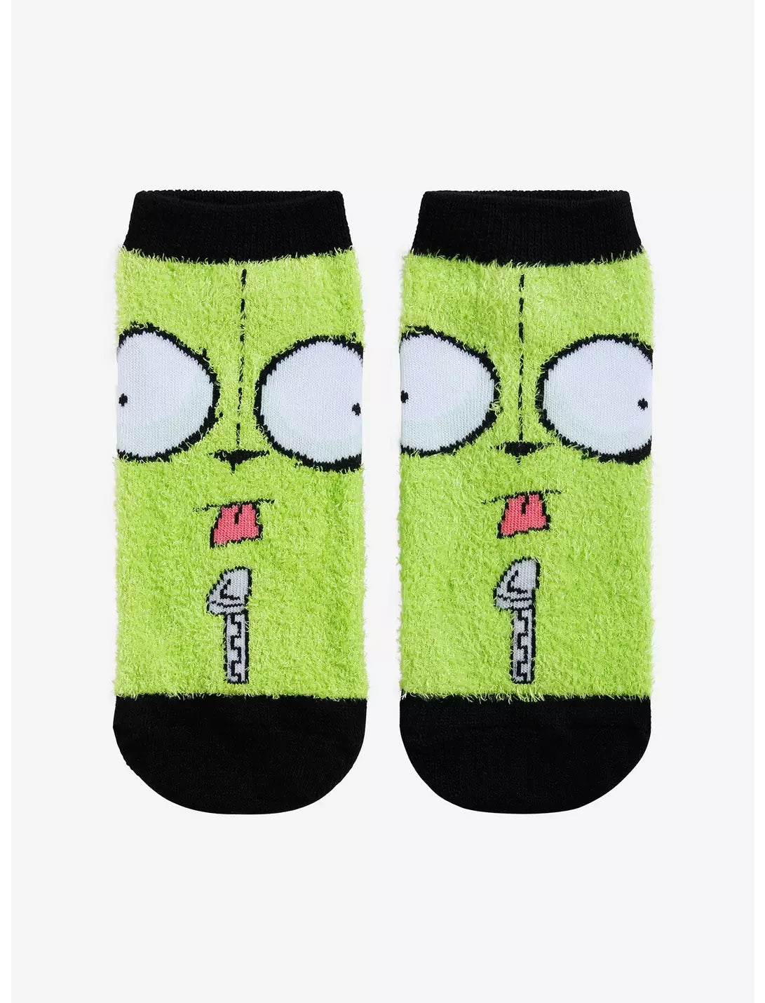 Invader Zim GIR Fuzzy No-Show Socks size 4 - 10