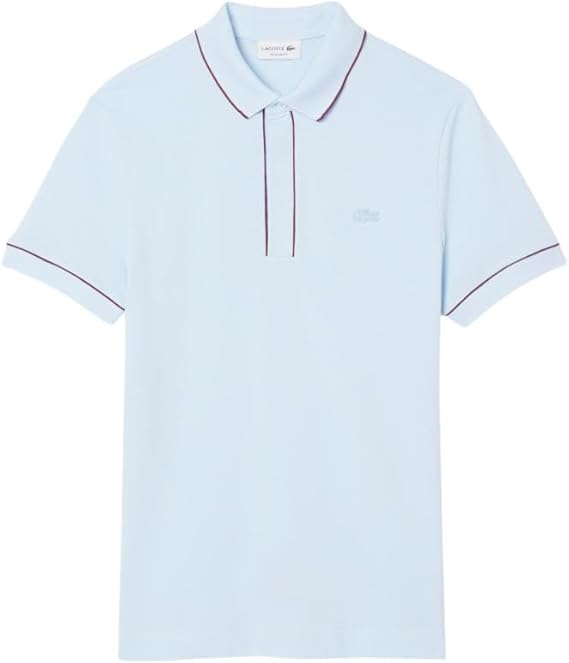 Lacoste Men's Paris Short Regular Fit Contrast Collar & Sleeves Polo