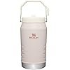 Stanley IceFlow Flip Straw Jug with Handle 64 oz| Twist On Lid and Flip Up Straw | Leak Resistant for Travel and Sports | Insulated Stainless Steel | BPA-Free | Rose Quartz