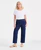Style & Co Women's High-Rise Pull-On Straight-Leg Utility Denim Jeans Size XL