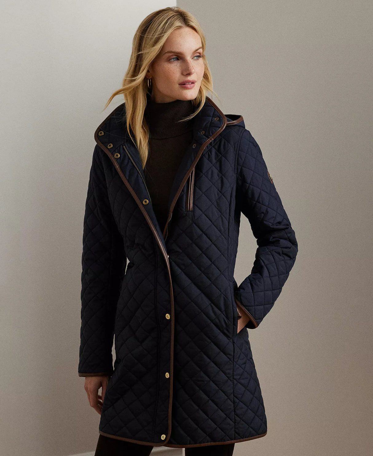 Lauren Ralph Lauren Women's Hooded Quilted Coat Size Small