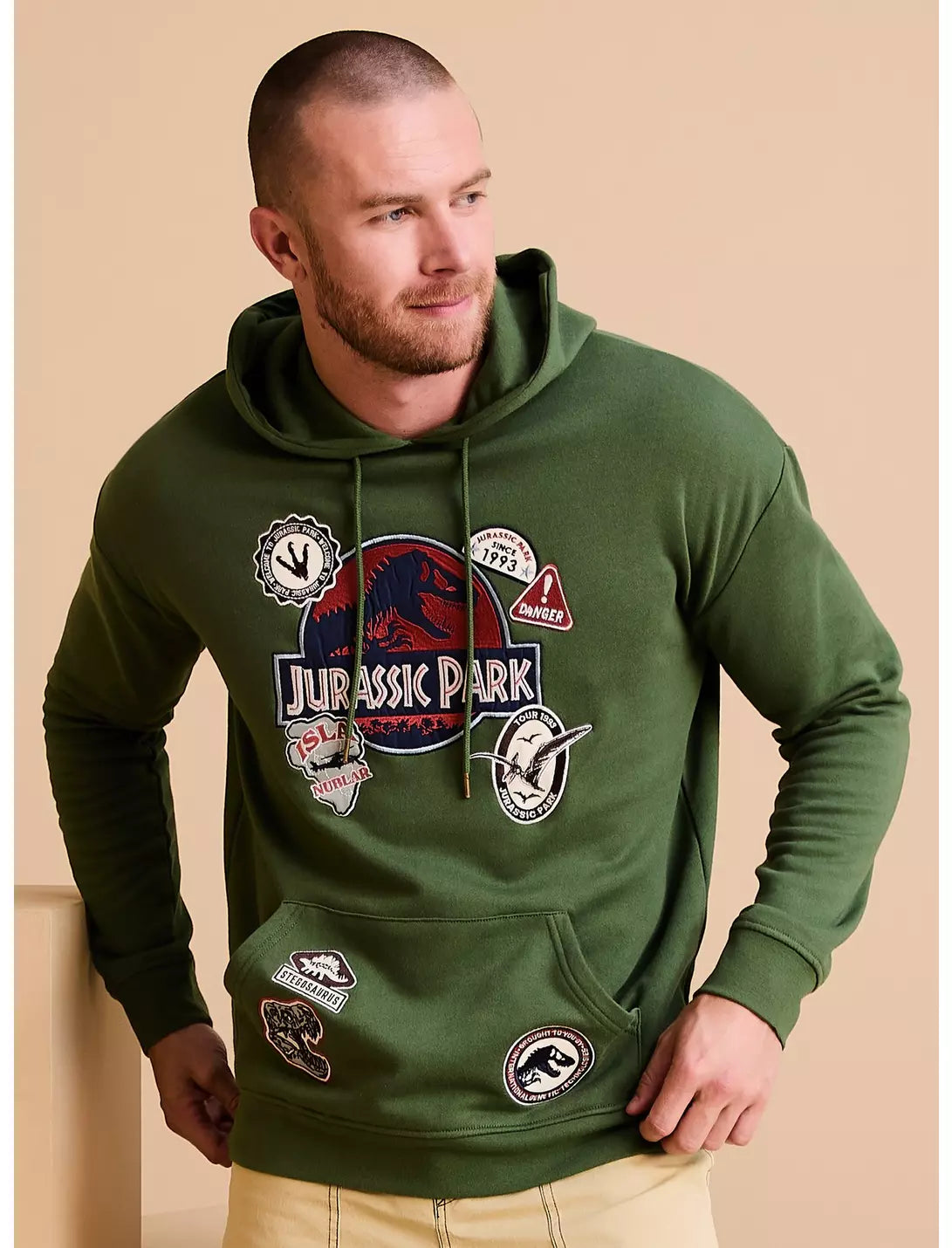 Jurassic Park Logo Patch Hoodie — BoxLunch Exclusive