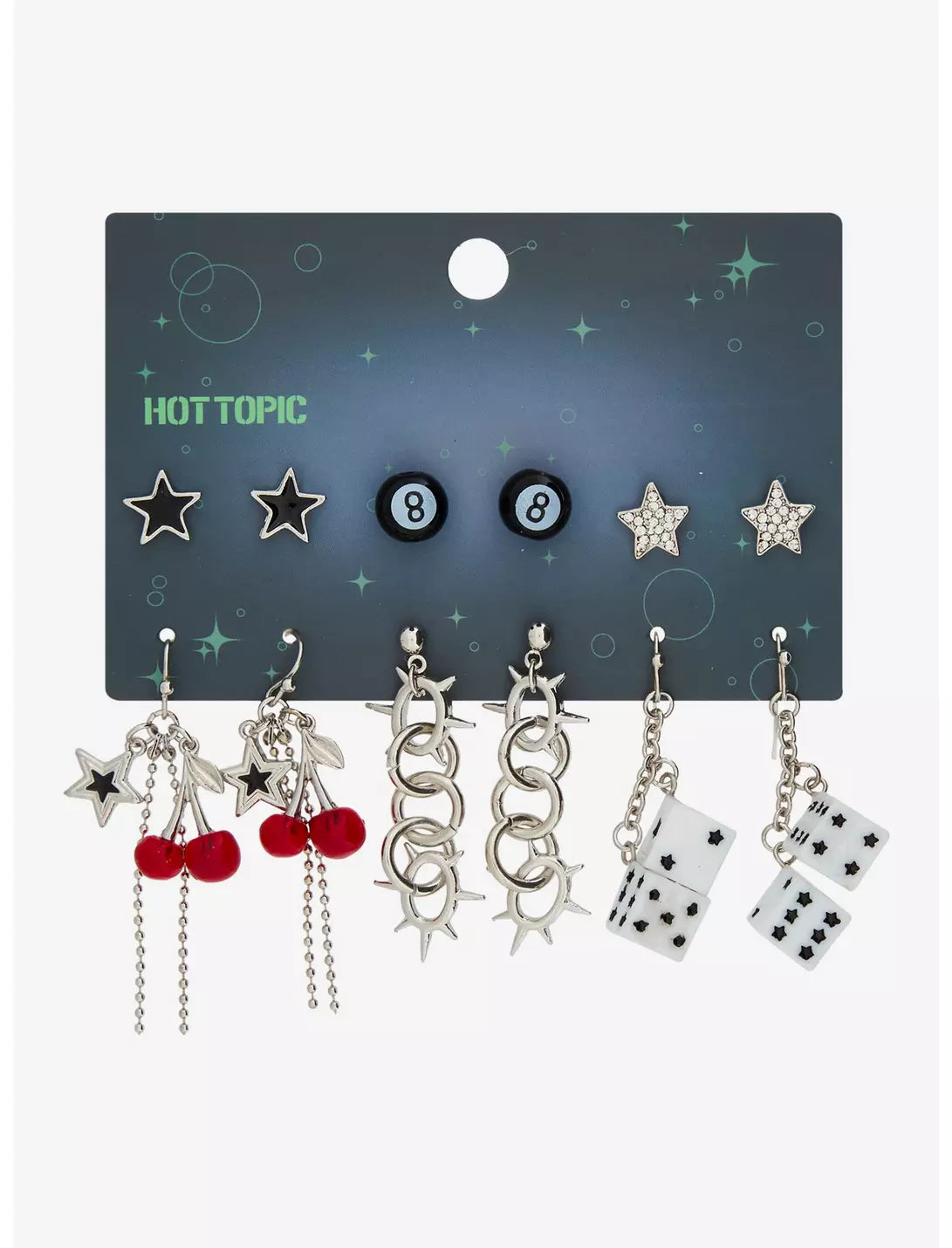 Cherry Dice 8-Ball Earring Set