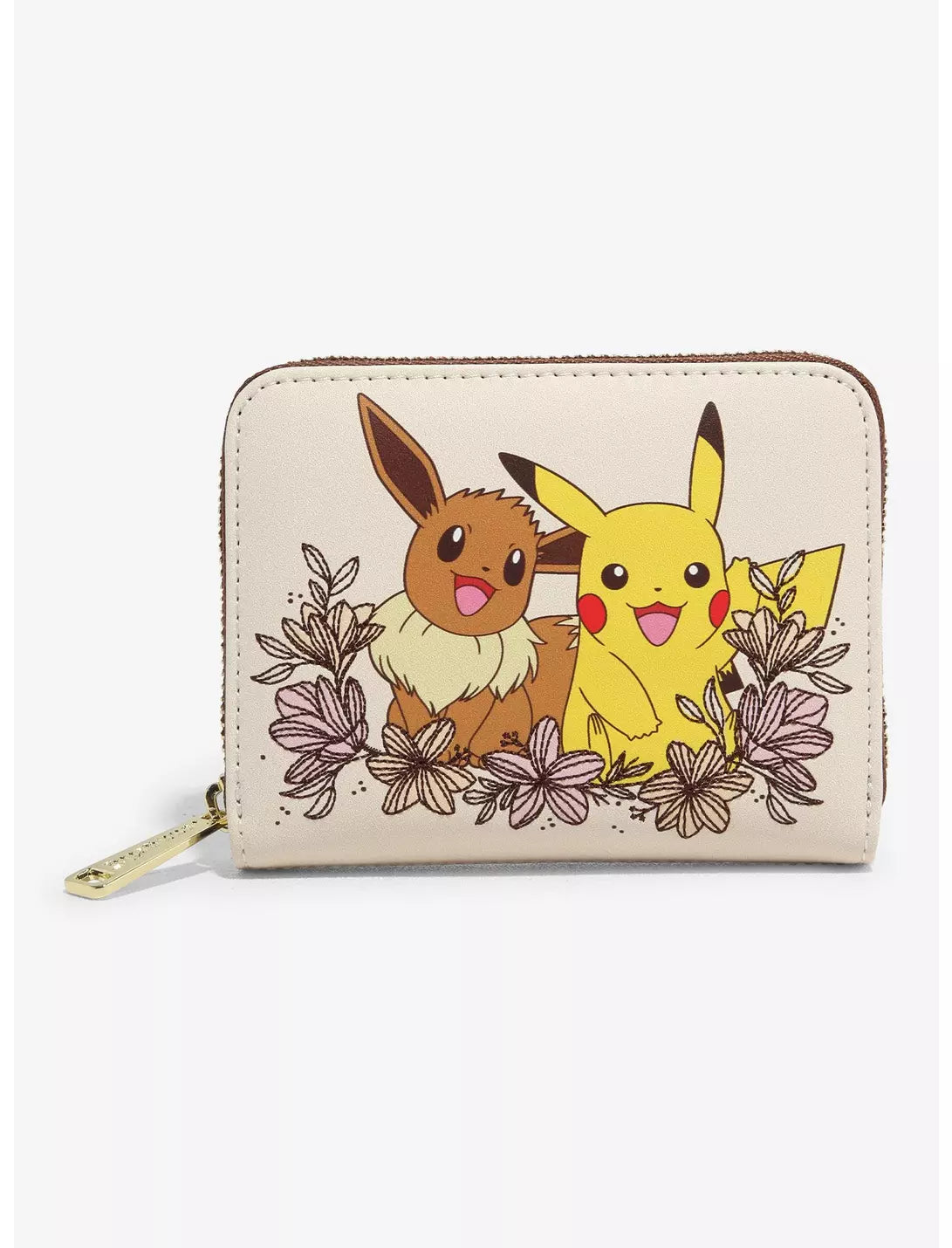 Loungefly Pokémon Pikachu & Eevee Floral Zip Wallet — BoxLunch Exclusive