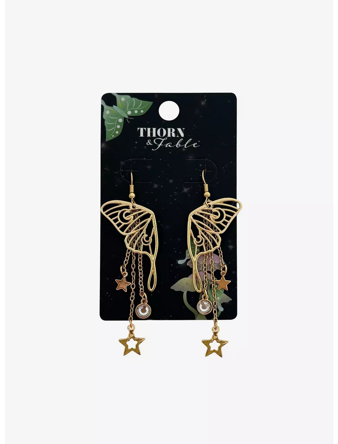 Thorn & Fable Moth Wing Drop Earrings