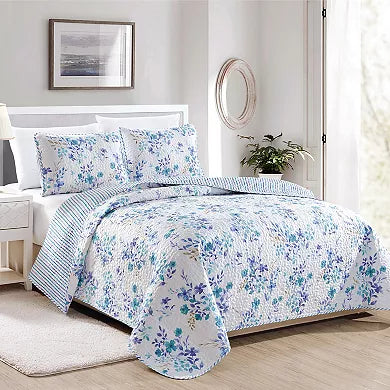 Madelinen® April Morning Quilt Set (Full/Queen)