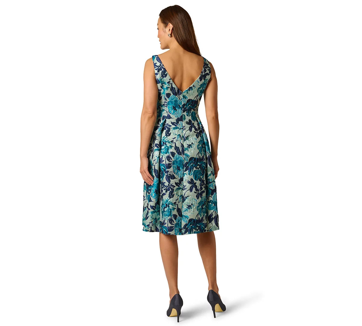 Adrianna Papell Petite Sleeveless Boat Neck Dress- SZ: 4P