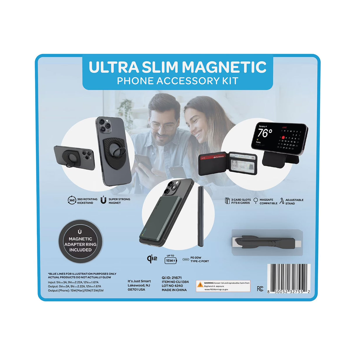 IT'S JUST SMART | Qi2 | Ultra Slim Magnetic Phone Accessory Kit