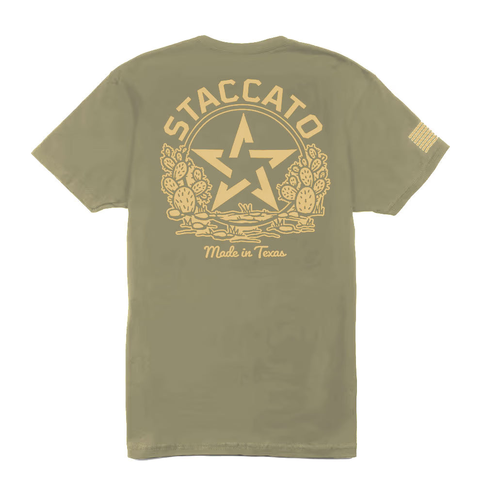 Staccato Cactus Badge Tee 3.0 - Military Green - Size: XL
