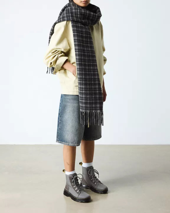 Dr. Martens Combs W Suede Utility Boots in GUNMETAL Size 10