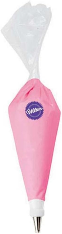 Wilton 12-Inch Disposable Decorating Bags for Piping and Decorating with Assorted Icings, Flexible and Microwave-Safe, Bags Only (24-Count), White