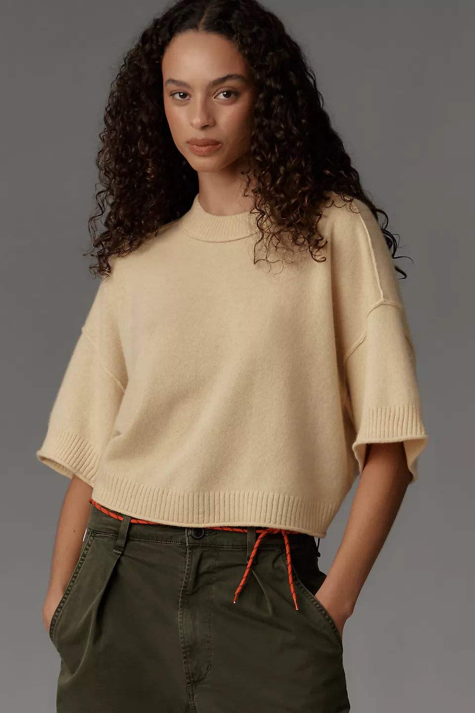 Anthropologie The Goldie Crew-Neck Cashmere Sweater Size: M