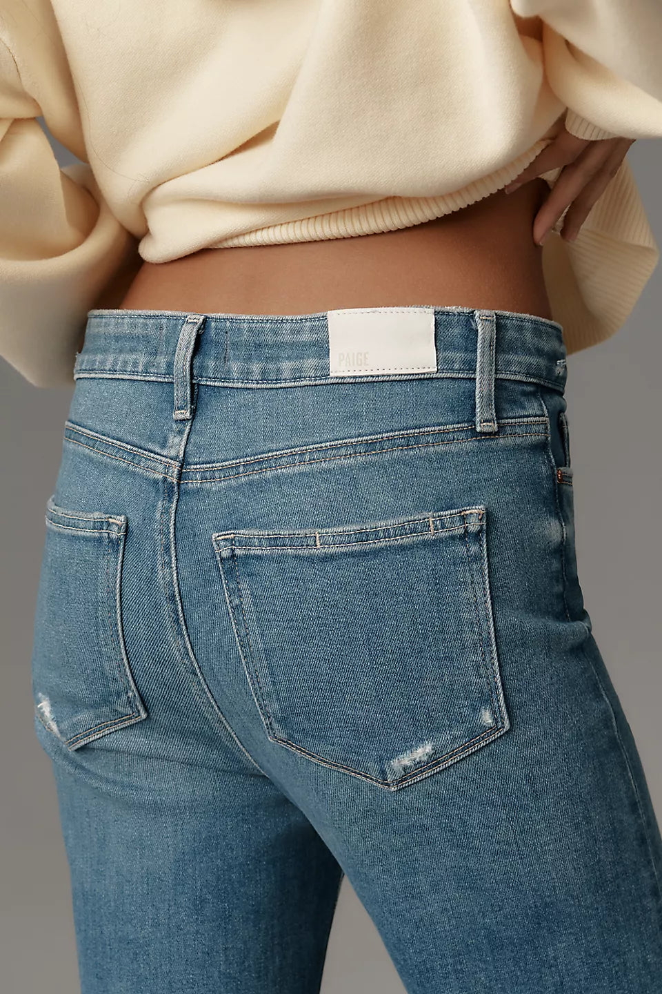 PAIGE Anessa High-Rise Straight-Leg Jeans Size: 26 Petite