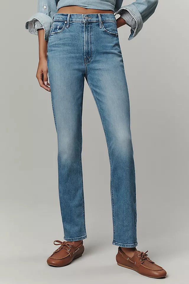 MOTHER The Dazzler Flood Mid-Rise Straight-Leg Jeans Size 32