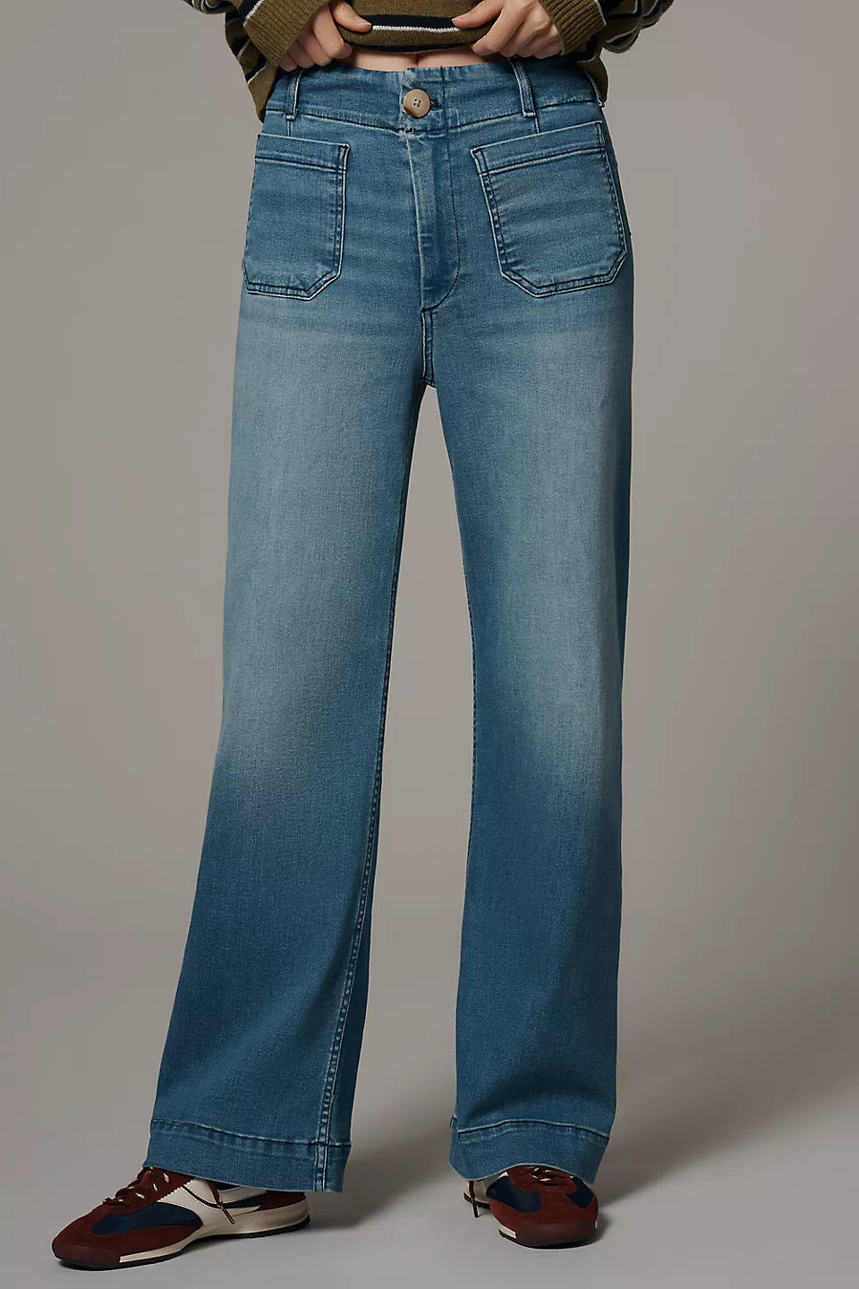 Anthropologie The Colette Full-Length Wide-Leg Jeans by Maeve Size: 25P